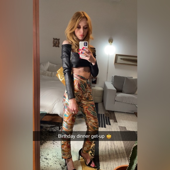 Georgina Dee Satin Multicolor Pants - Picture 1 of 3